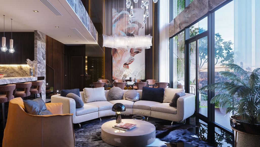 Bán căn Sky Villa Sunshsine Crystal River, DT 176m2, hướng Bắc, view sân Golf